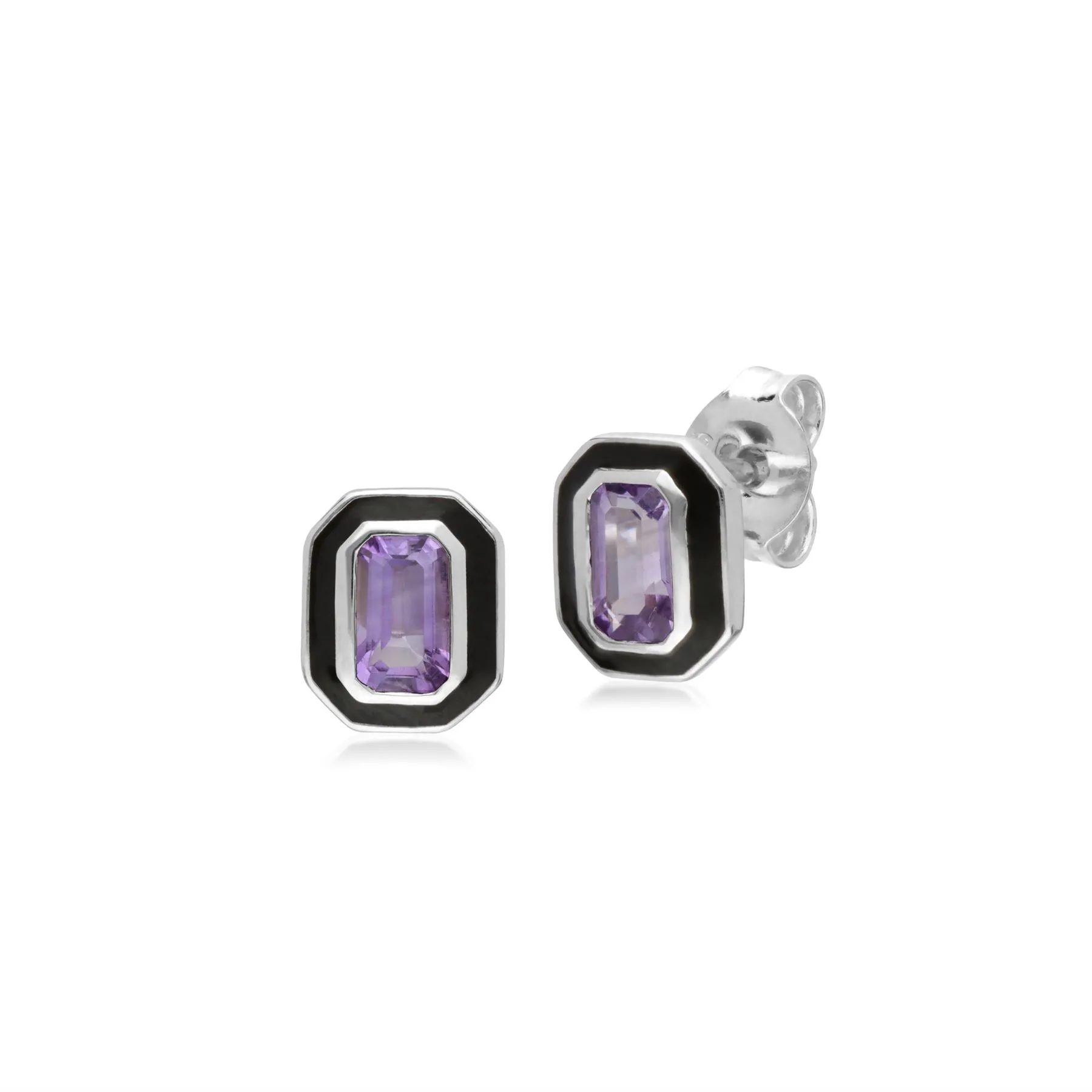 925er Sterlingsilber Amethyst Ohrstecker Ohrringe