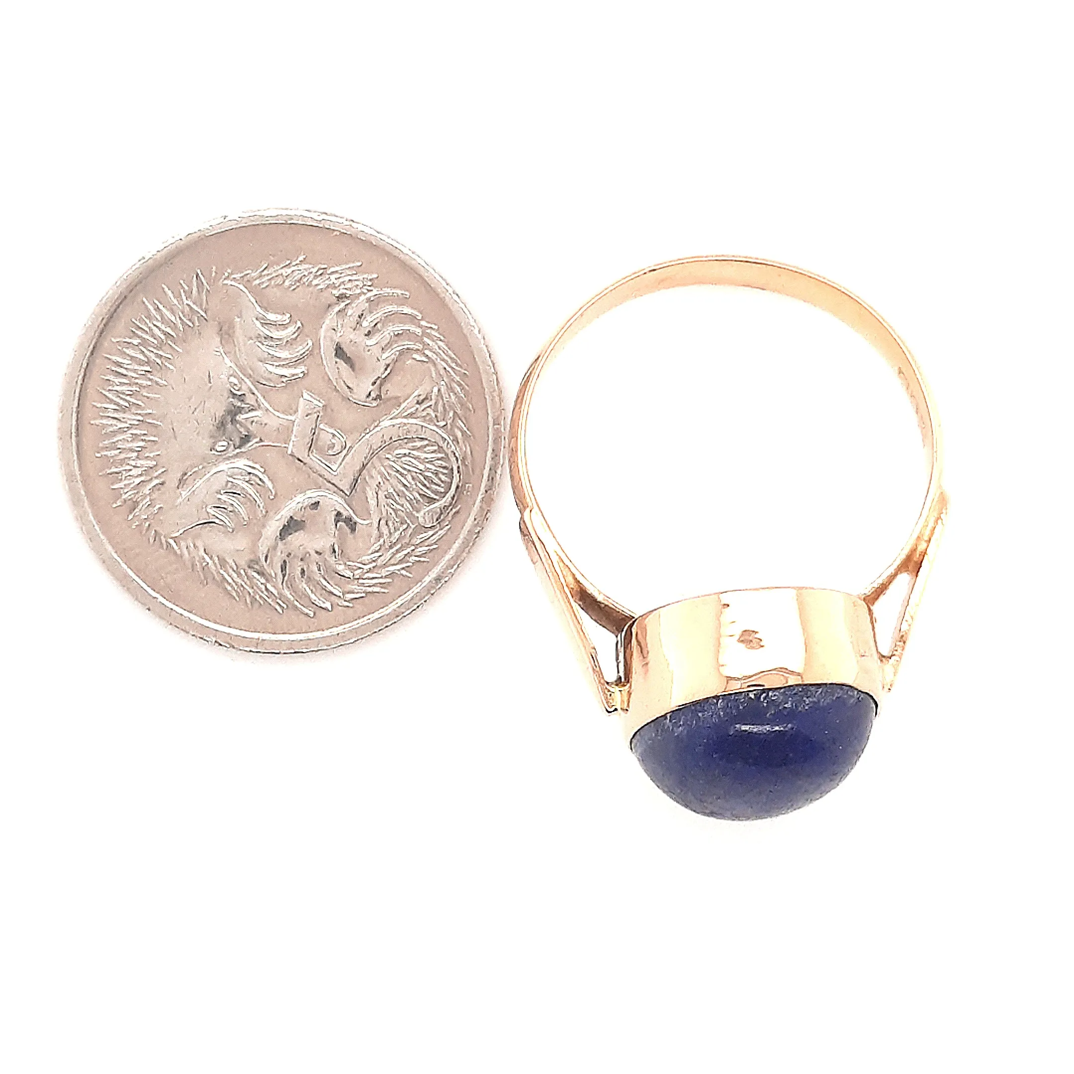 9ct Yellow Gold Lapis Lazuli Ring