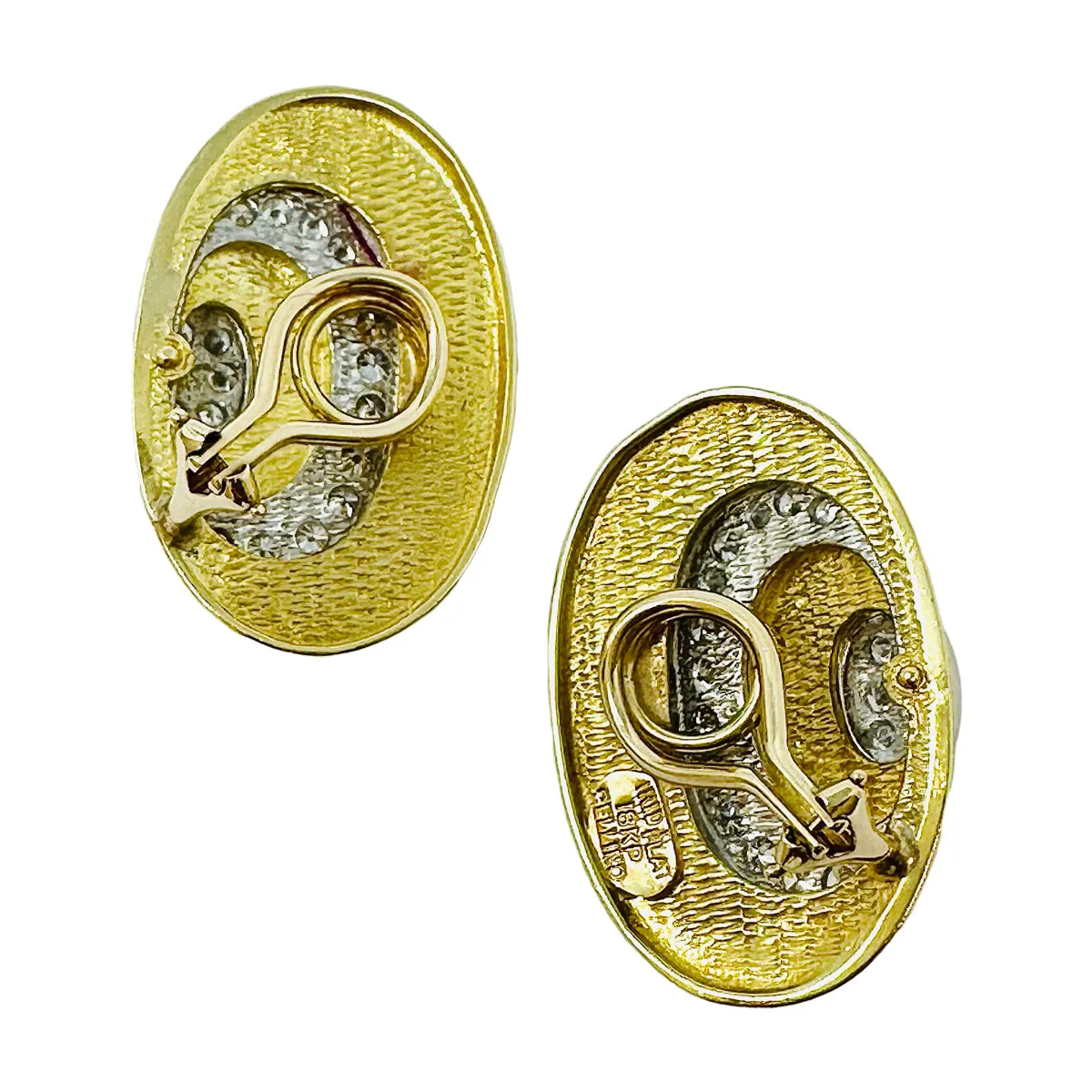 Cellino 18K Gold Earclips with Diamonds