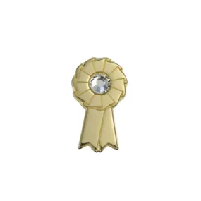 COCCARD BROOCH WITH RHINESTONES