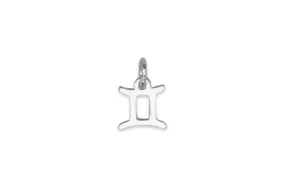 Gemini Zodiac Silver Necklace Charm