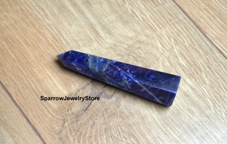 Genuine Lapis Lazuli point tower obelisk Reiki chakra meditation energy Yoga anti-stress healing gift for him Polished lapis gemstone point