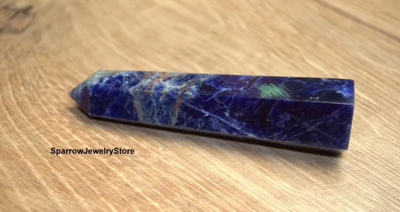 Genuine Lapis Lazuli point tower obelisk Reiki chakra meditation energy Yoga anti-stress healing gift for him Polished lapis gemstone point