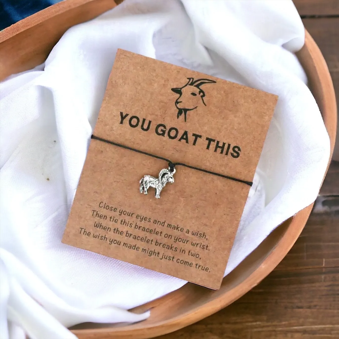 Goat Bracelet - Friendship Bracelet, Teacher Appreciation, Appreciation Gift, Ag Teacher, Wish Bracelet, Goat Accessories, Encouragement