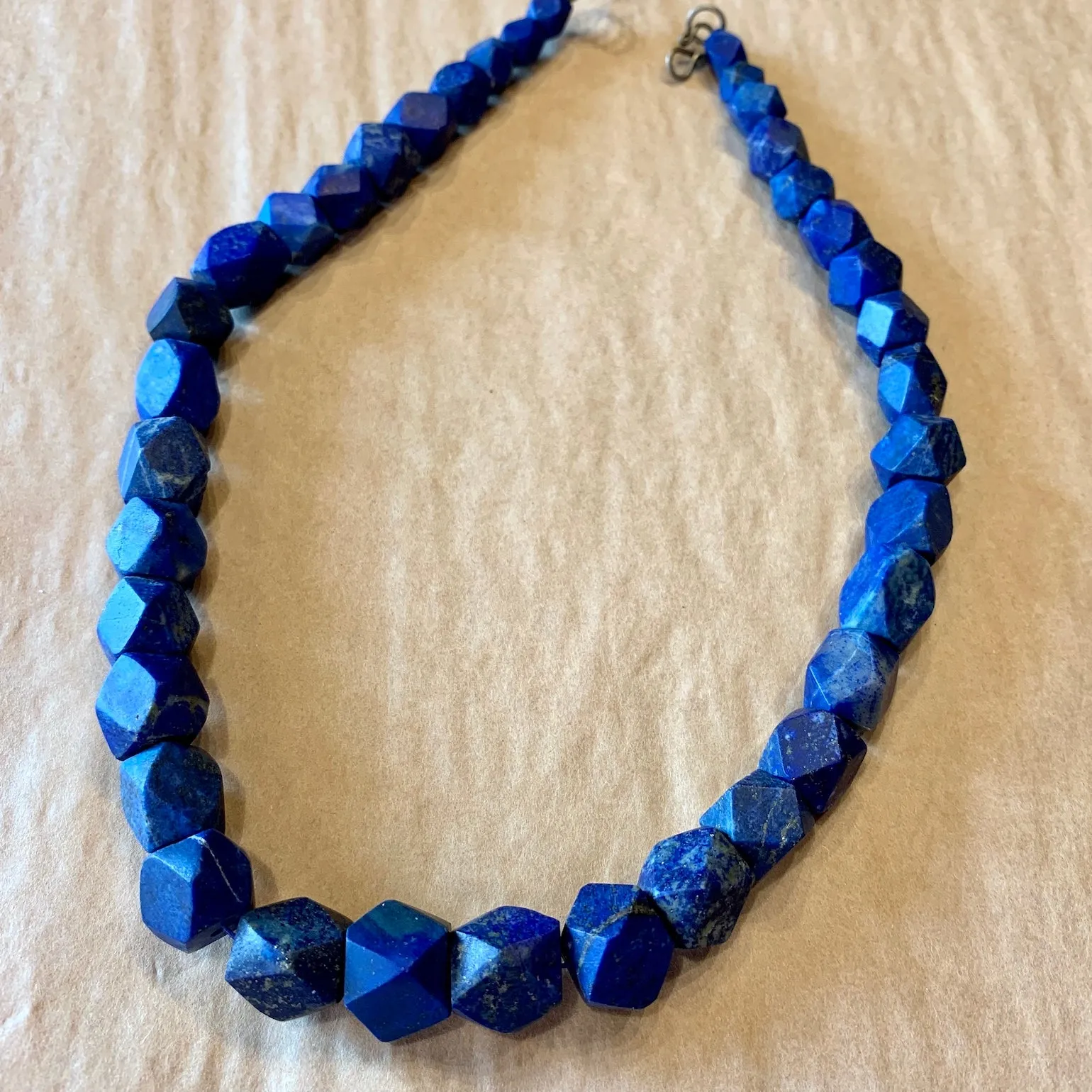 Graduated Afghan Lapis Cornerless Cubes