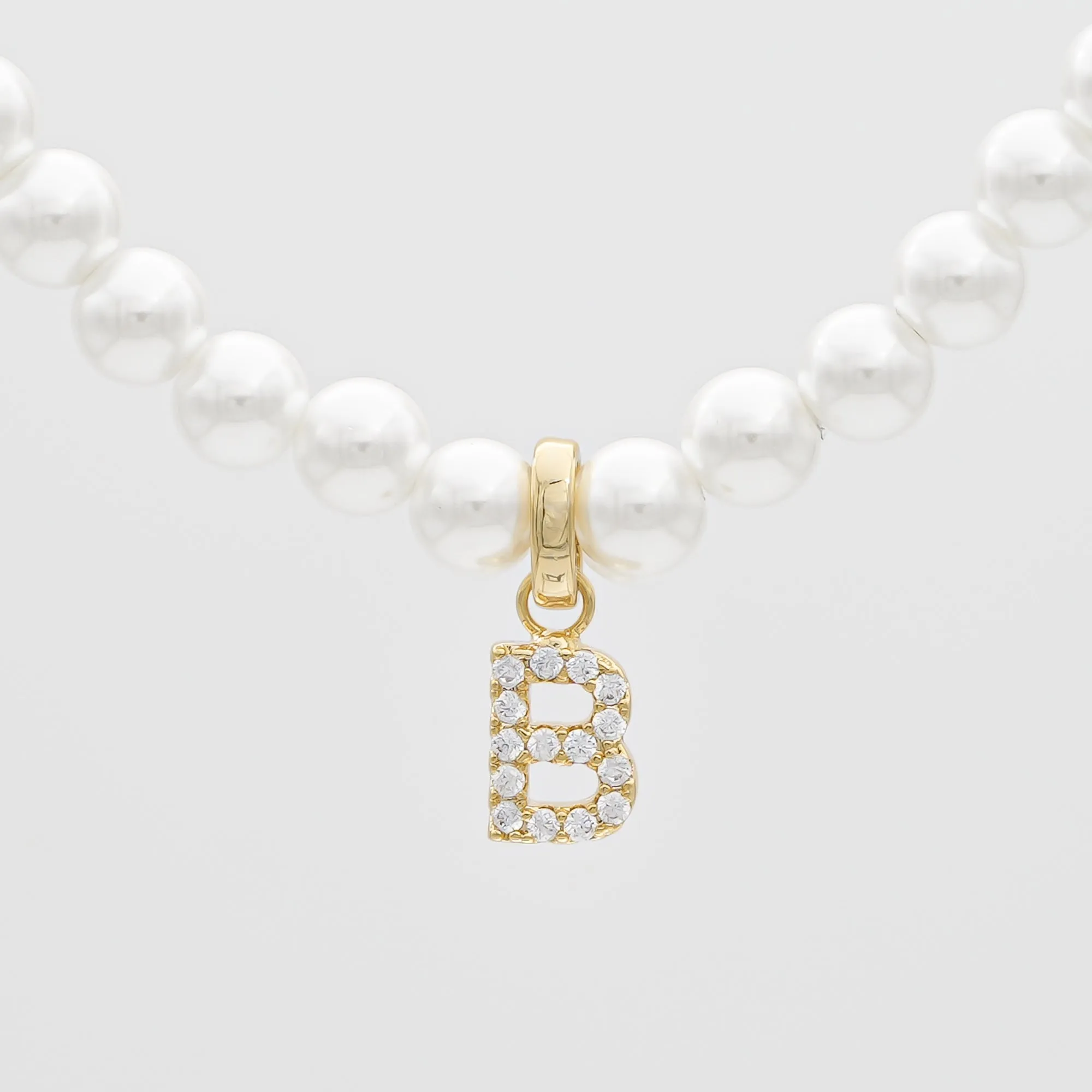 ICY Pearl Initial Necklace