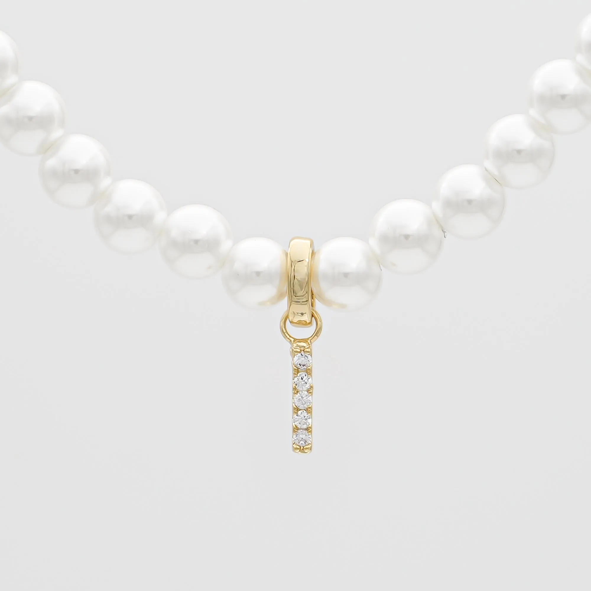 ICY Pearl Initial Necklace