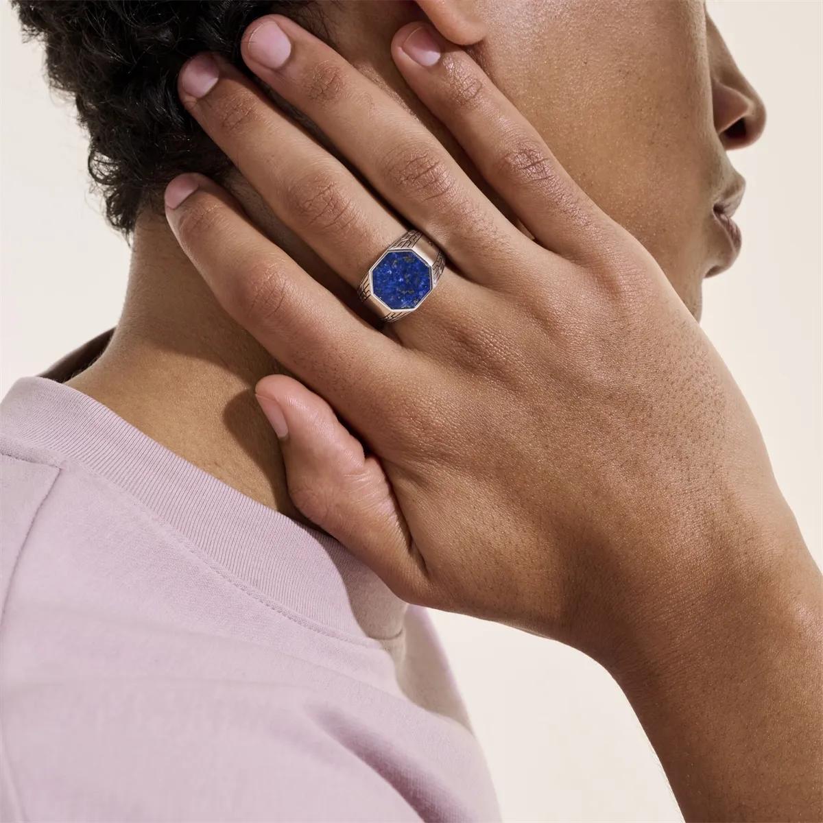 John Hardy Silver Octagon Siget Ring