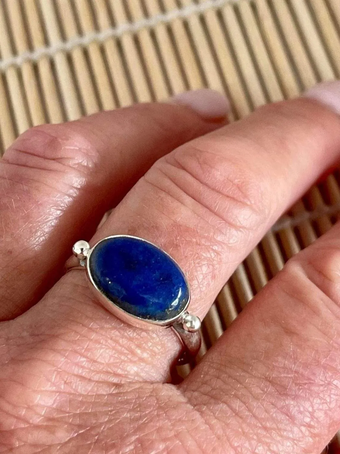 Lapis Lazuli Eclipse Ring