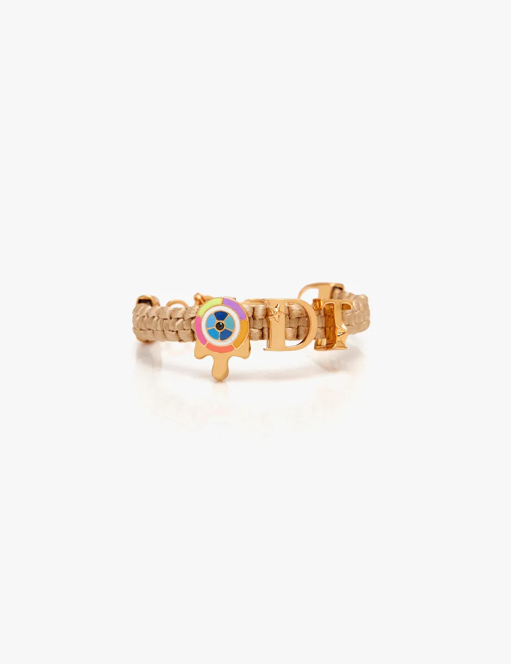 Love Links Bracelet in Sand Brown Gold Finish