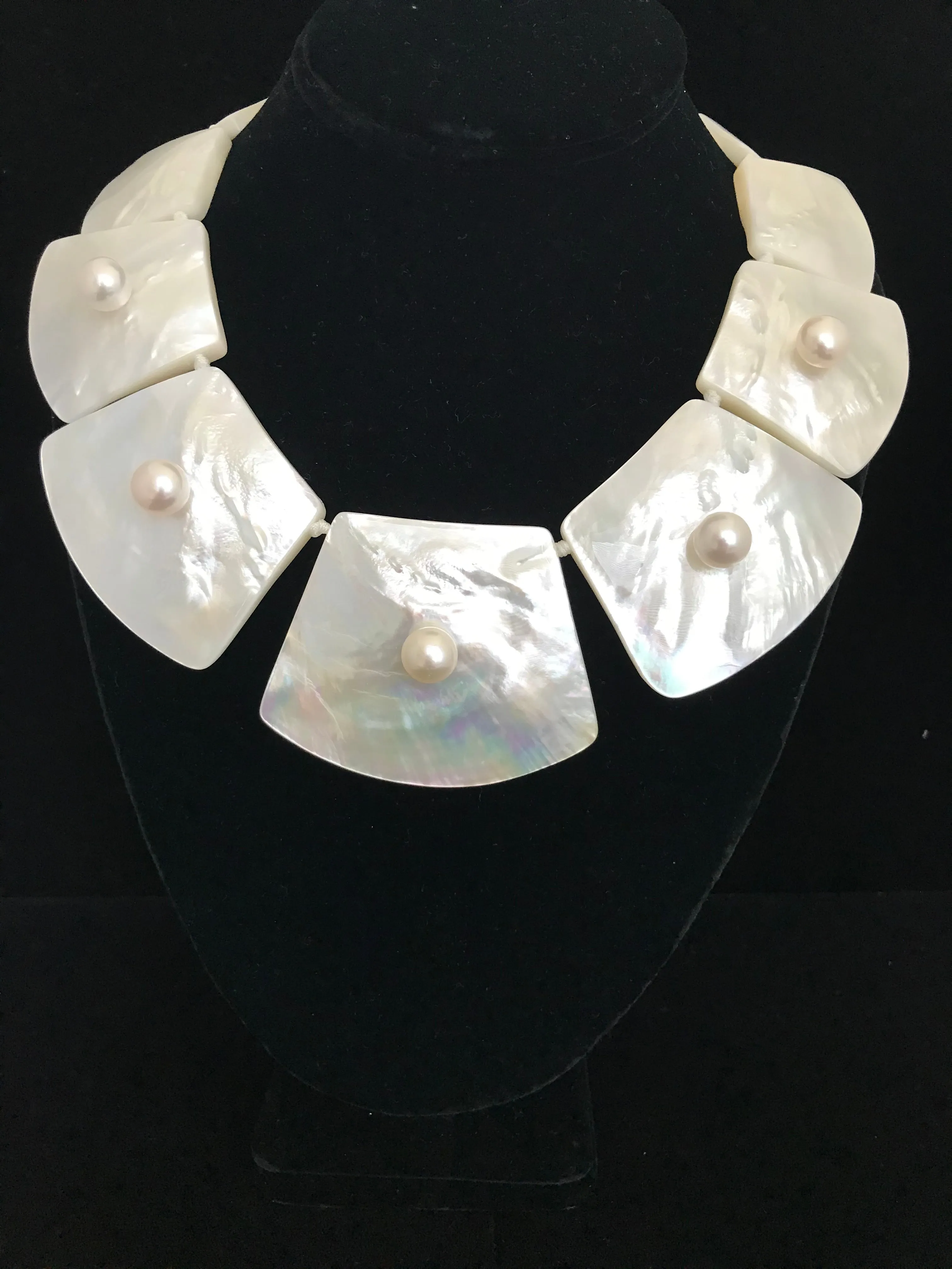 Mother of Pearl Trapezoid Necklace