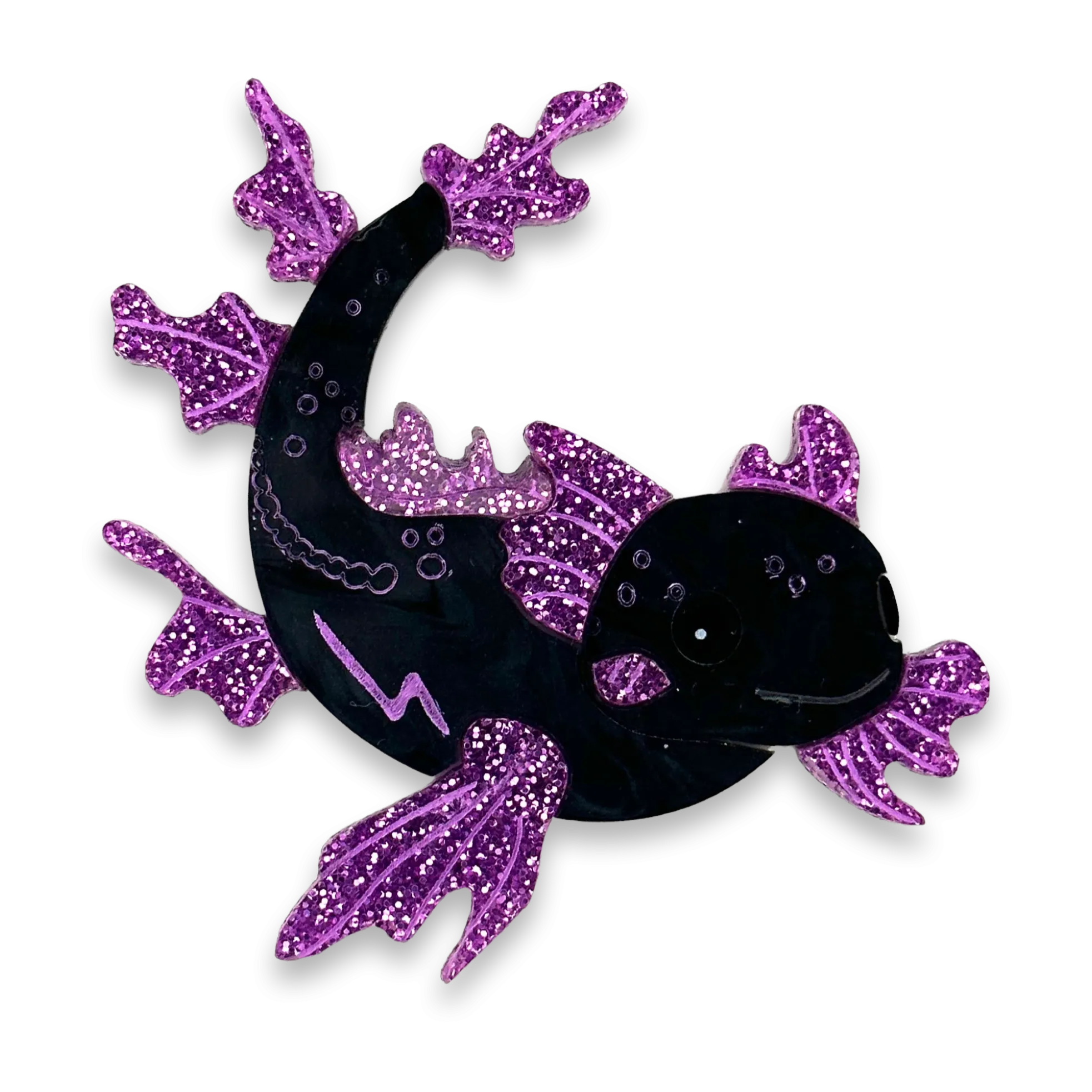 Muffin Axolotl - brooch - Set of 4