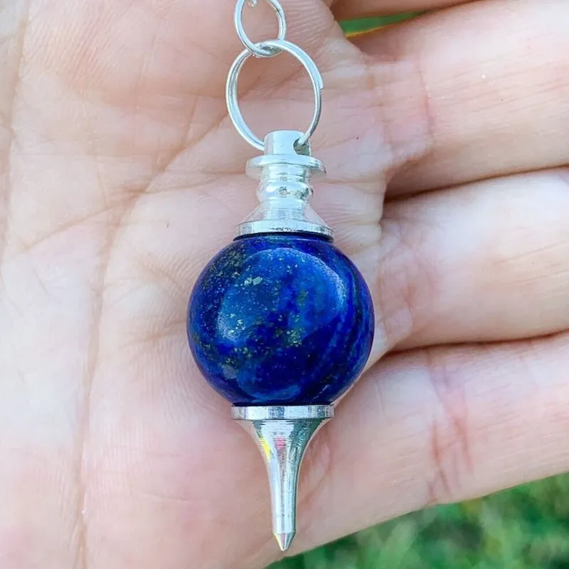 Natural Gemstone Sphere Dowsing Pendulum