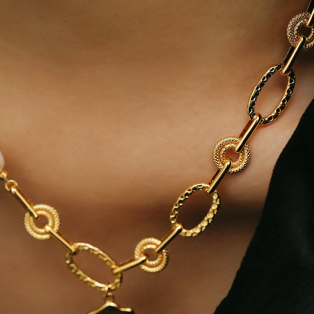 NM - Fire Lacquer Seal Pearl Necklace