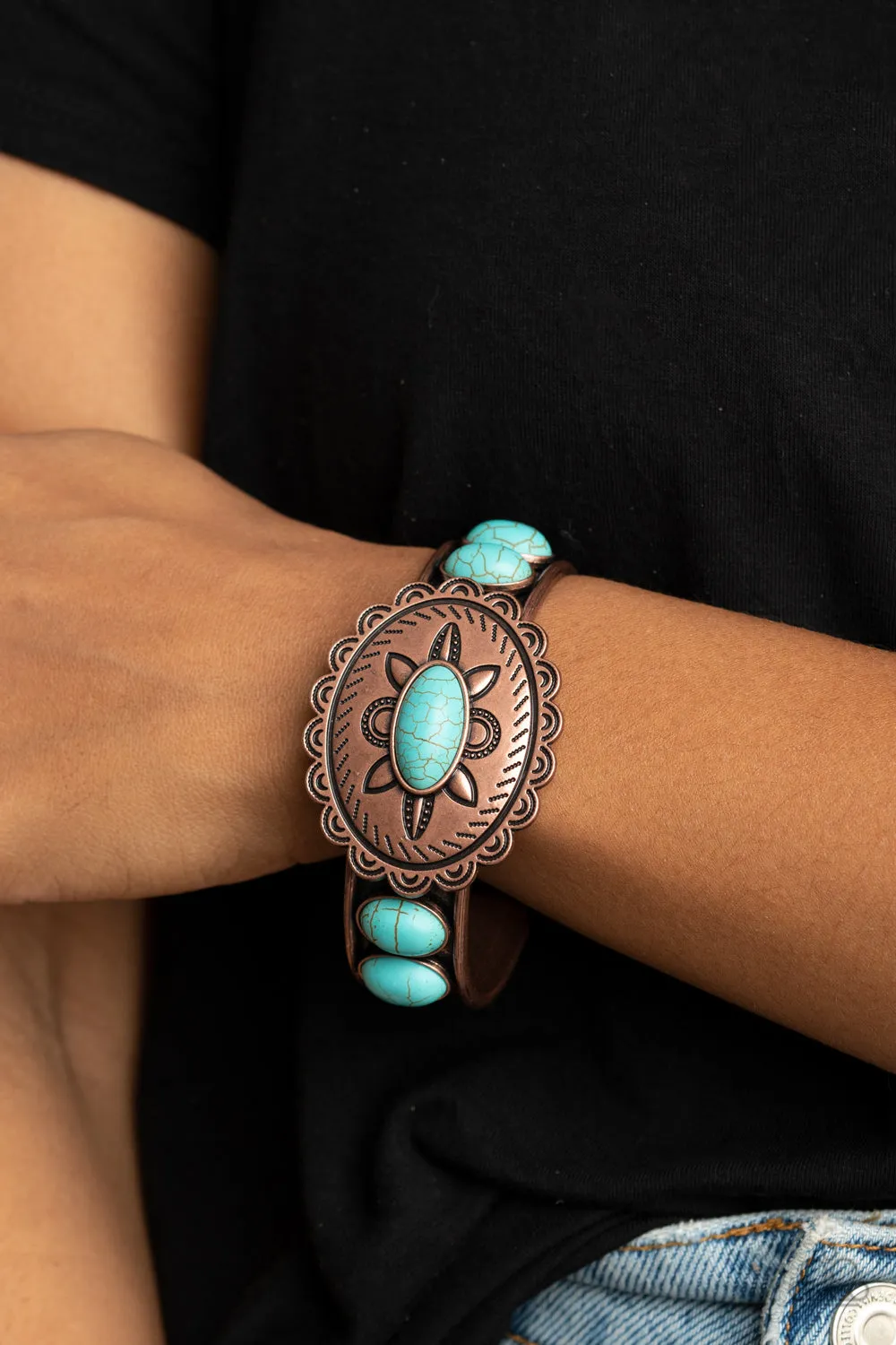 Open Door Jewelry - Canyon Heirloom - Copper Bracelet - Paparazzi Accessories