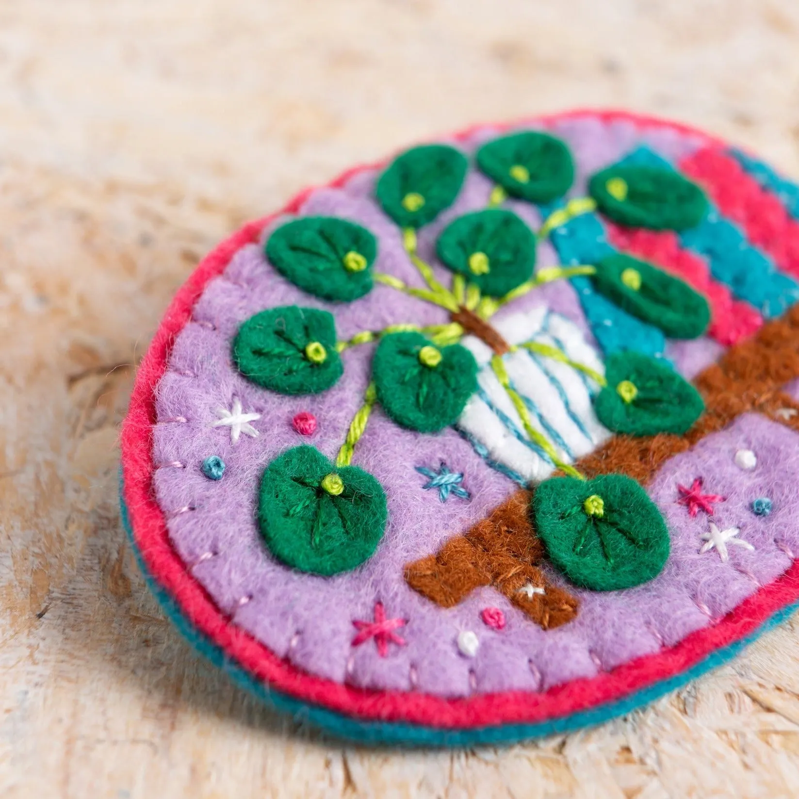 Pilea Felt Craft Brooch Kit