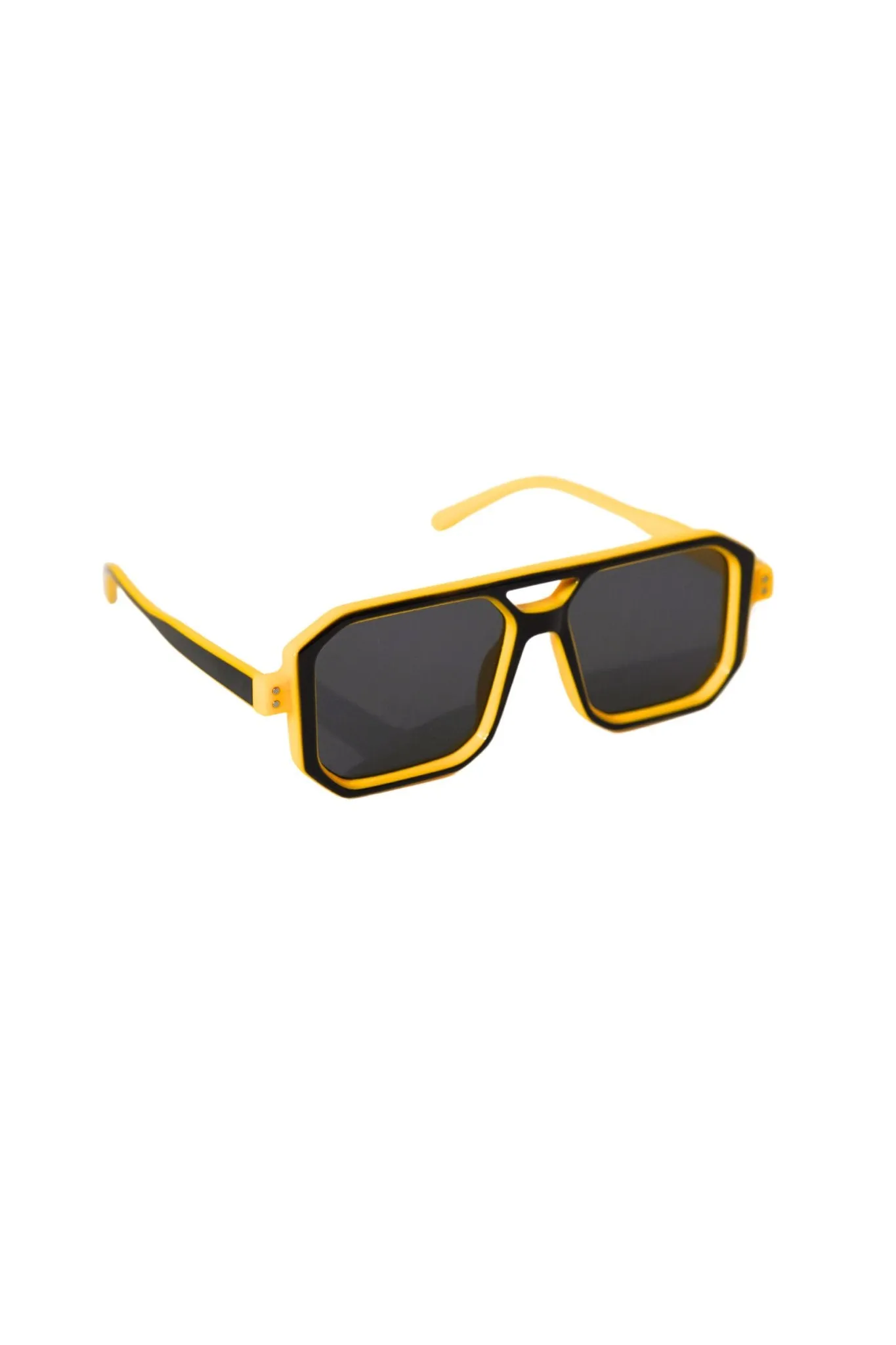 Popping Black Tint and Yellow Frame Sunglasses