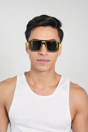 Popping Black Tint and Yellow Frame Sunglasses