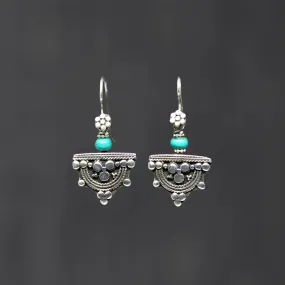Silver and Gemstone Telsum Earrings