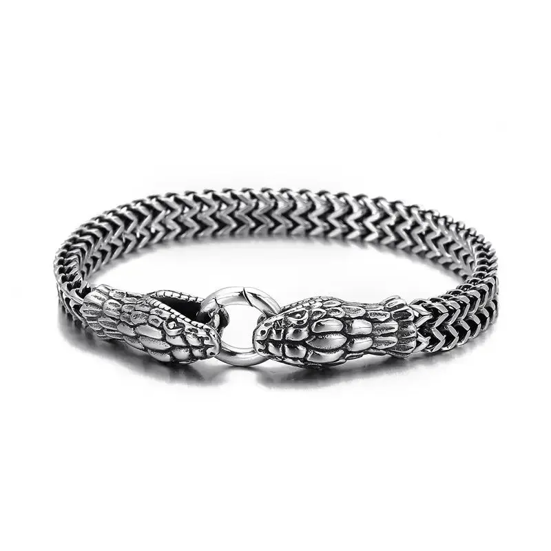 Steel Spirit Snake Bracelet - Titanium Steel Animal Zodiac Bracelet