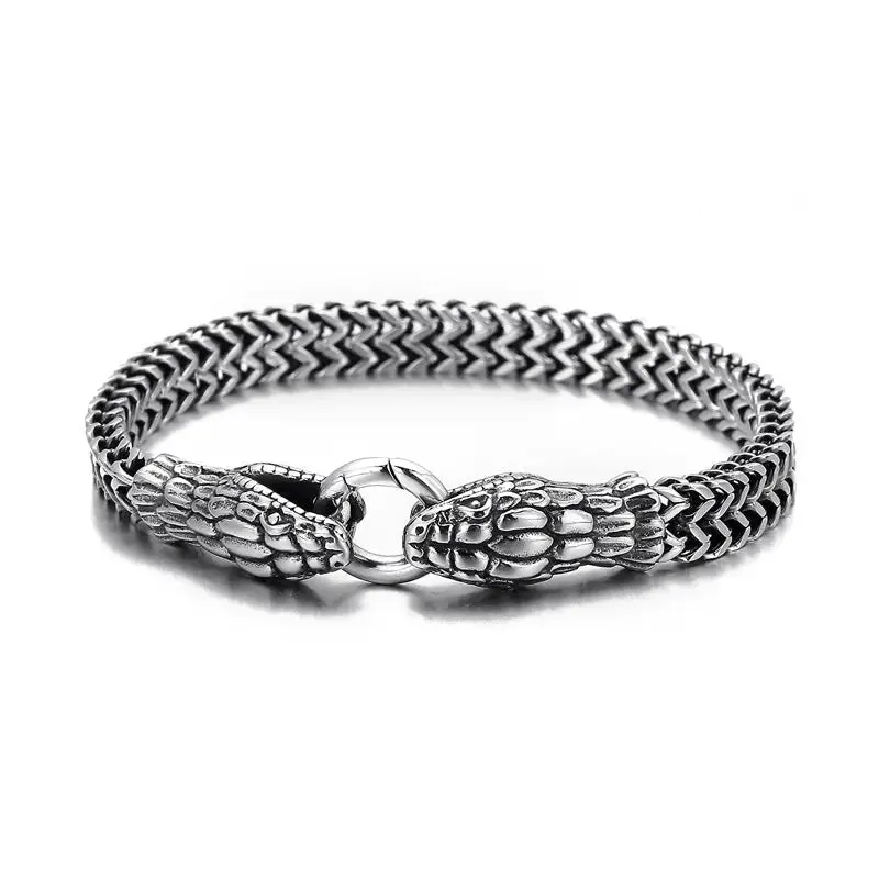 Steel Spirit Snake Bracelet - Titanium Steel Animal Zodiac Bracelet