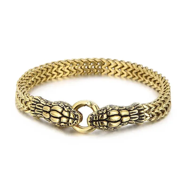 Steel Spirit Snake Bracelet - Titanium Steel Animal Zodiac Bracelet