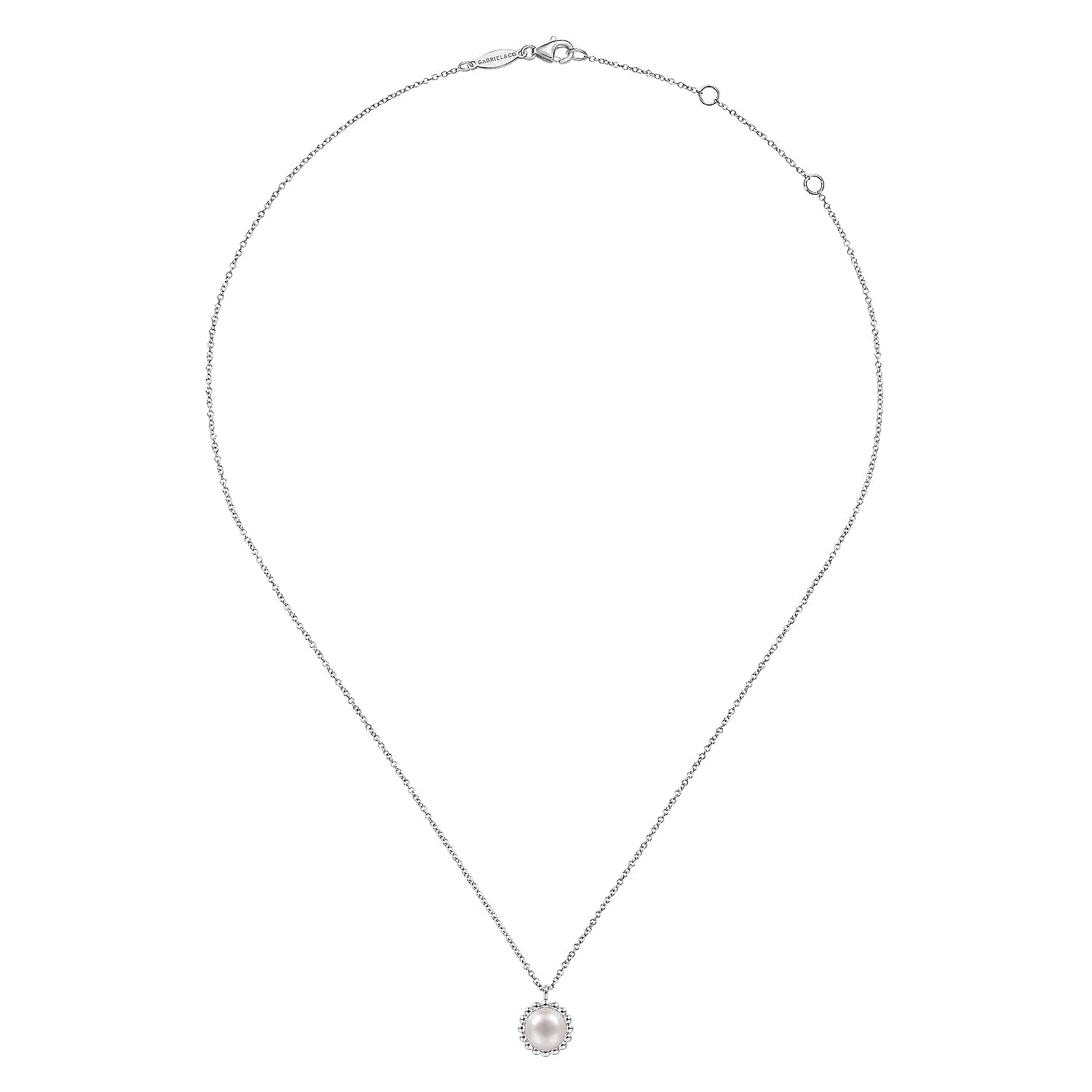 Sterling Silver Fresh Water Pearl Necklace 17.5 inch