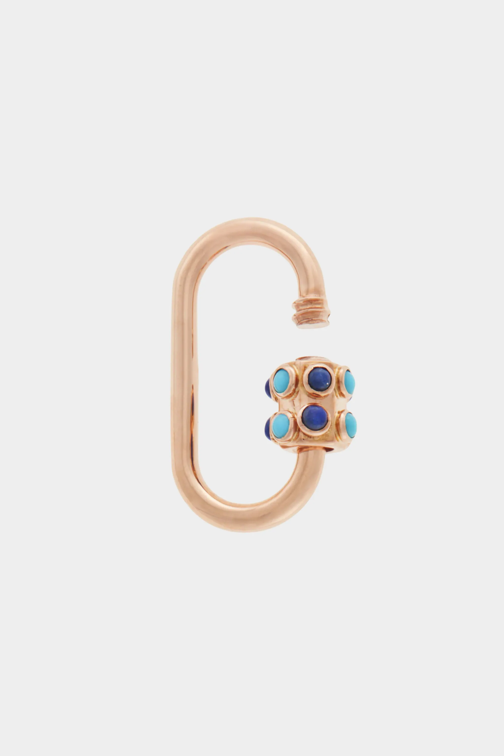 Stoned Medium Lock, Turquoise & Lapis