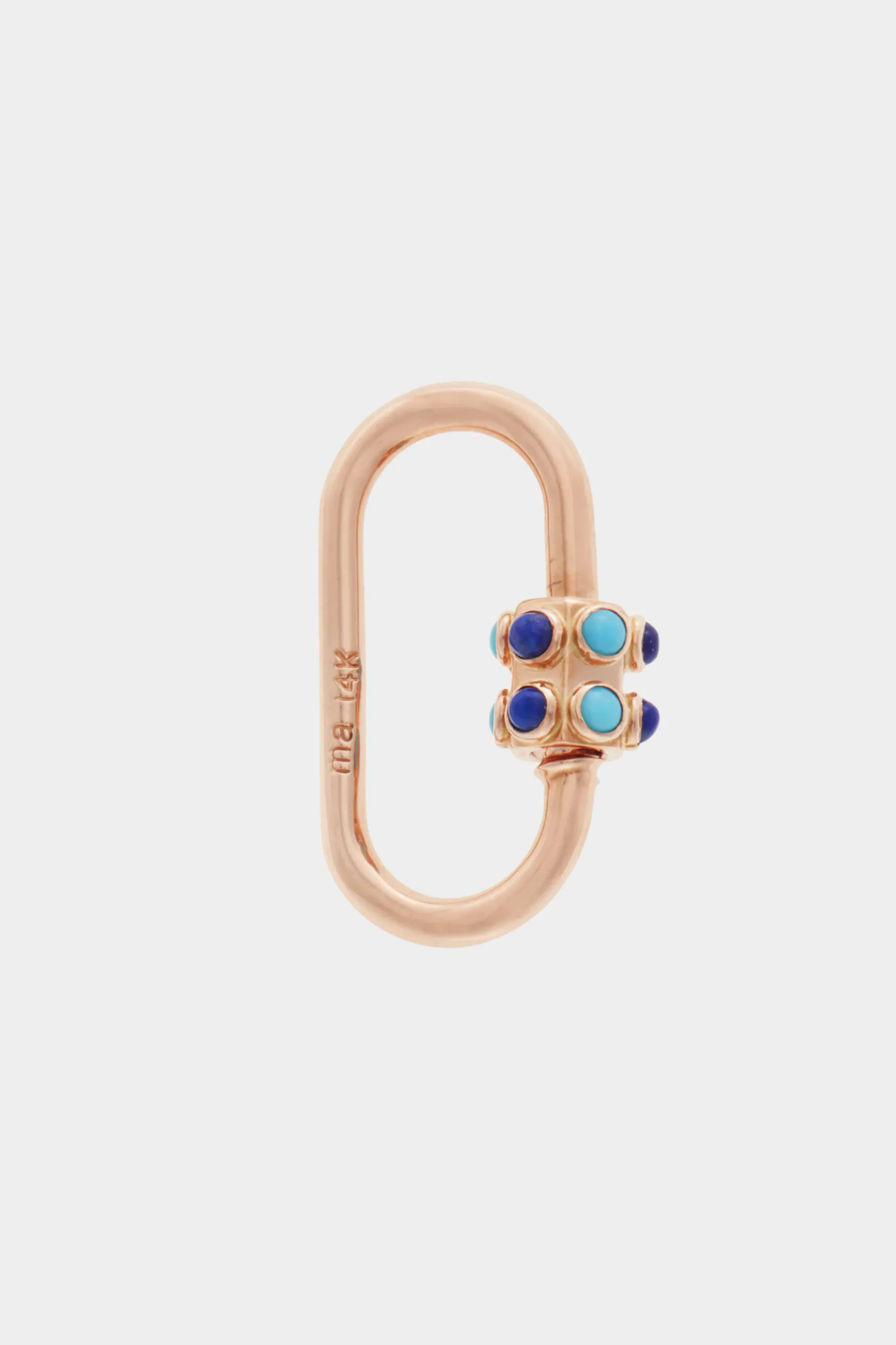 Stoned Medium Lock, Turquoise & Lapis