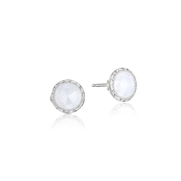 Tacori Petite Bezel Studs featuring Chalcedony SE24103