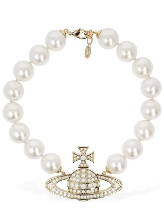 Vivienne Westwood   Neysa imitation pearl collar necklace 